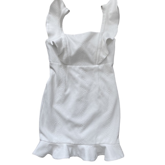 Bardot Ashley Frill White Mini Dress - Picture 1 of 10